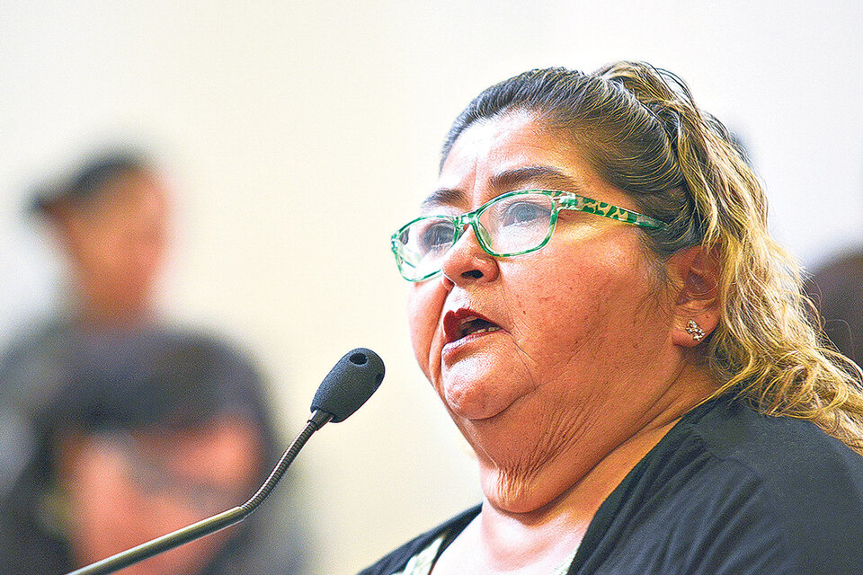 María Graciela López, la otra acusada en el juicio que se realiza en el TOF 1 de Jujuy. (Fuente: Télam)