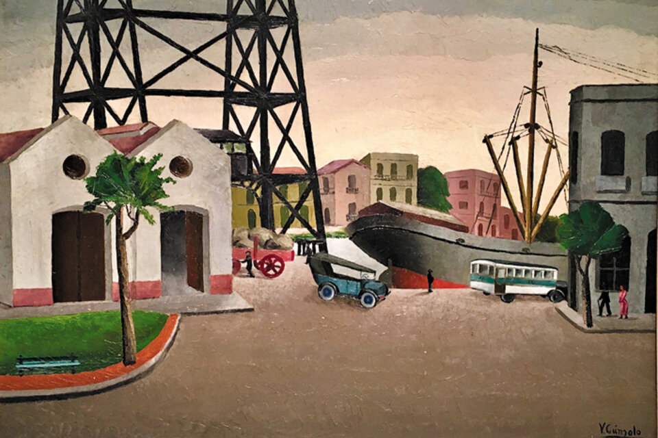 Paisaje de La Boca, de Víctor Cúnsolo; 1931; óleo sobre hardboard, 69,5 x 99,5 cm.