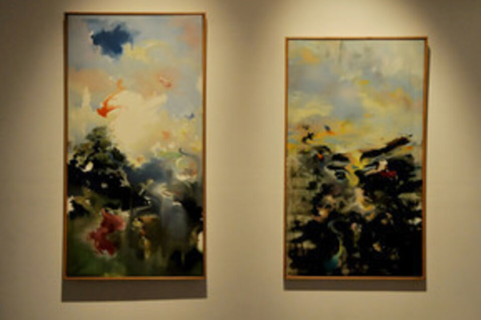 Pintura evocativa 1 y 2, de Diego Vergara, Primer premio adquisición y segundo del público.