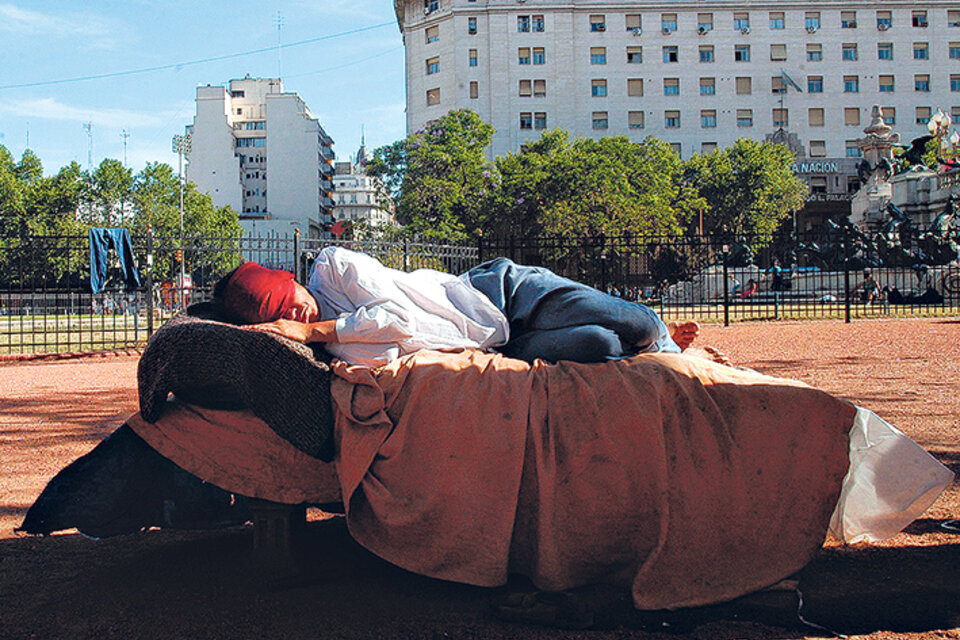 La cantidad de pobres en la Ciudad de Buenos Aires fue el 18,1 por ciento del total de la población porteña. (Fuente: Pablo Piovano)
