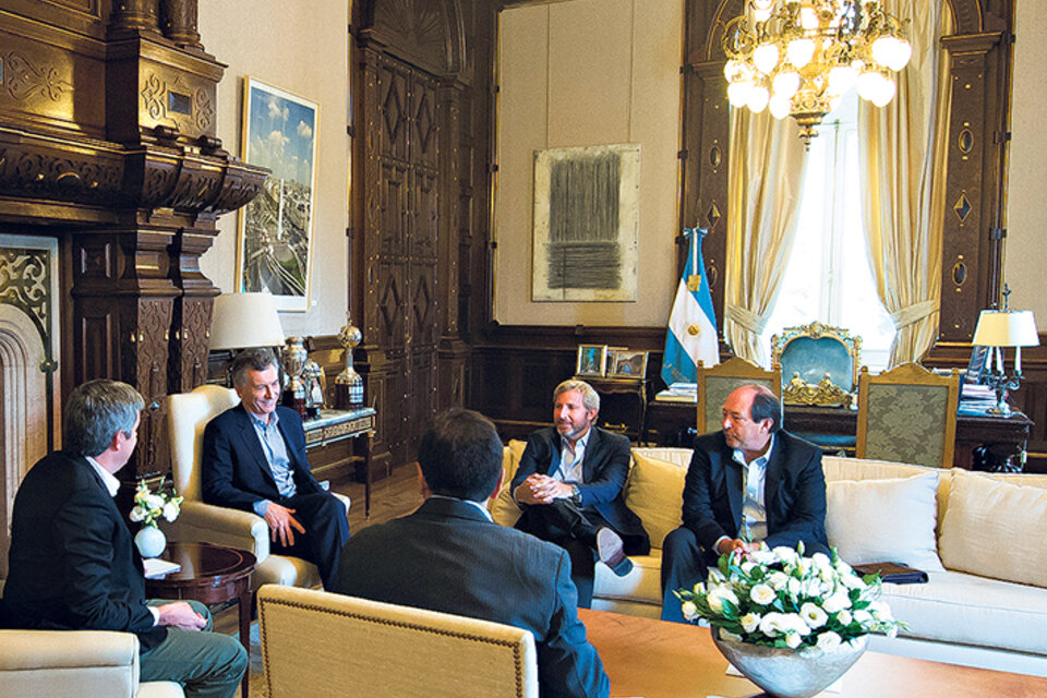 Sanz participó ayer de la reunión de coordinación con Macri, Peña, Frigerio, Quintana y Lopetegui. (Fuente: Presidencia)