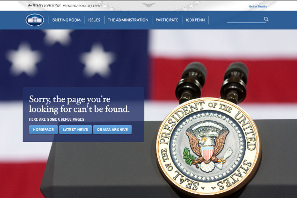 Entre otros cambios, la web de la Casa Blanca ya no tiene versión en español.