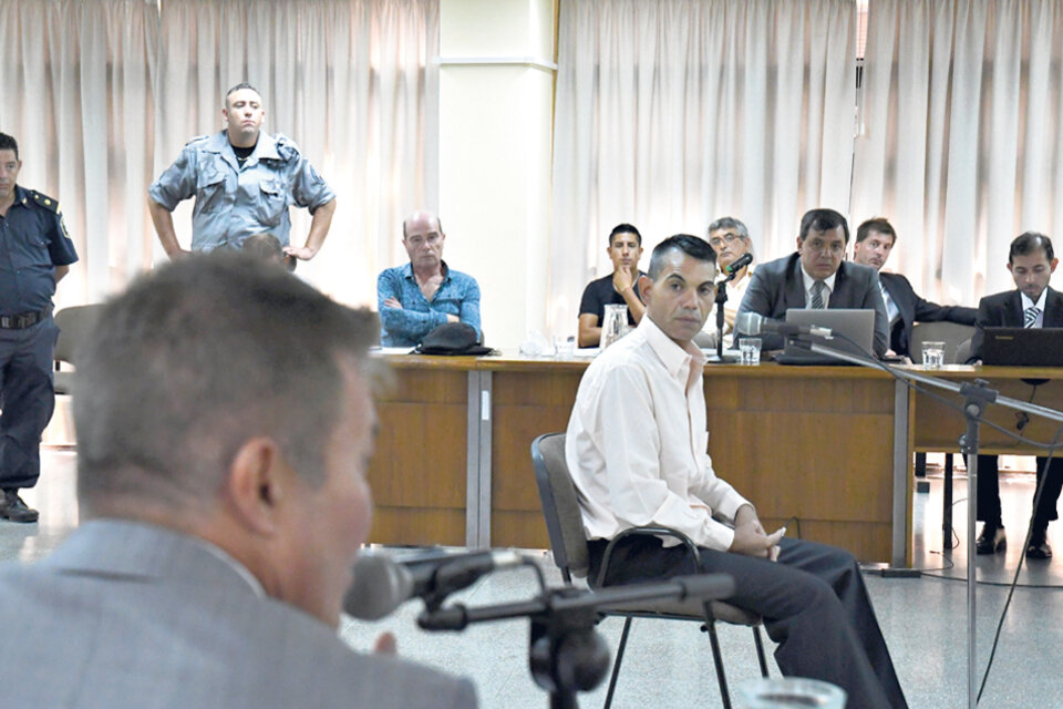 Jara en el momento de su exposición ante el Tribunal Oral 3 de Morón.