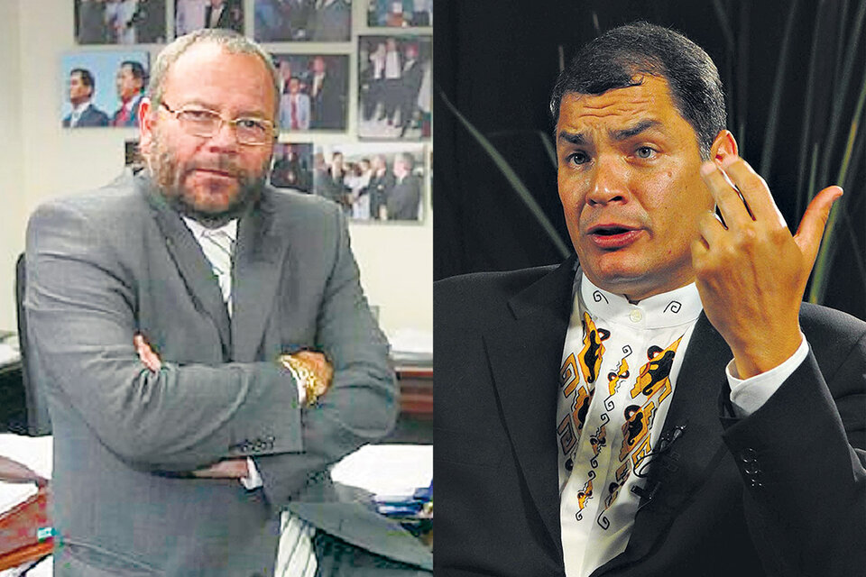 Ex ministro Carlos Pareja Yanuzelli, prófugo de la Justicia. Rafael Correa, presidente de Ecuador. (Fuente: Sandra Cartasso)