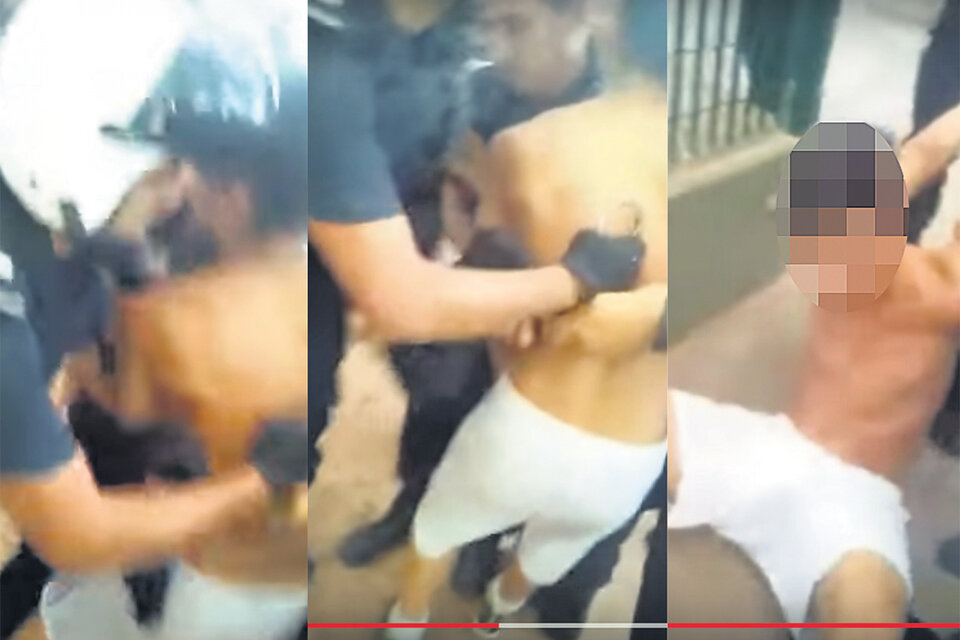 La secuencia de la detención violenta fue filmada por los responsables de un comedor.