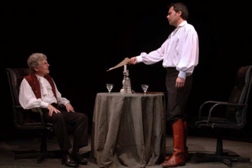 La Tentación, obra de Pacho O'Donnell, interpretada por Raúl Rizzo y Pablo Shinji.