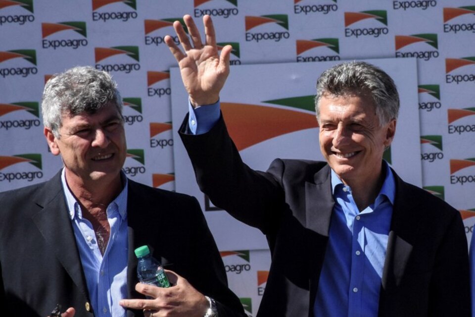 Macri en Expoagro, junto al ministro Ricardo Buryaile. (Fuente: Télam)
