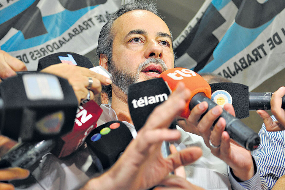 El secretario general de UTE, Eduardo López, desmintió un supuesto acuerdo con Rodríguez Larreta. (Fuente: Sandra Cartasso)