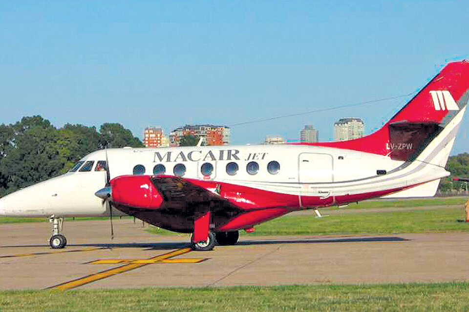 MacAir, la línea de vuelos ejecutivos del grupo Macri, involucrada en la causa por cohecho y defraudación.