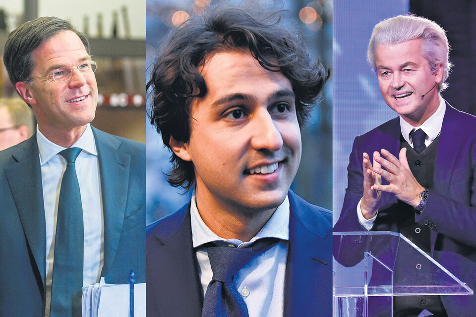 Los candidatos con más chances son Mark Rutte, Jesse Klaver y Geert Wilders. (Fuente: EFE)