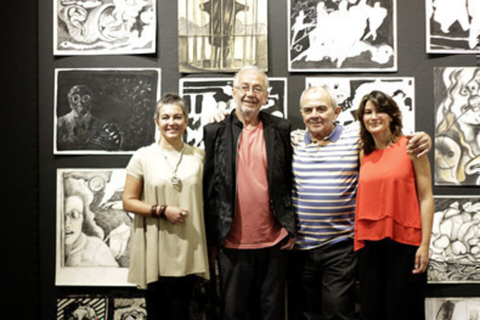 Nidia Maidana, Andrés Dorigo, Miguel Benassi y Florencia Platino durante la inauguración. (Fuente: Gentileza Aimé Luna )