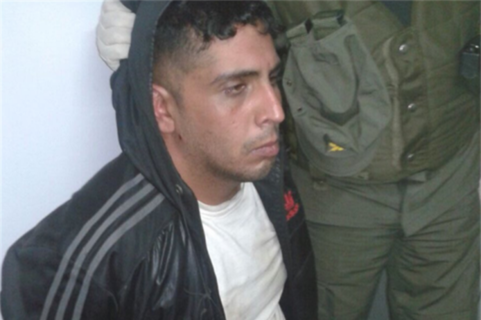 Darío Badaracco, tras su detención en la villa 1-11-14. (Fuente: Twitter)