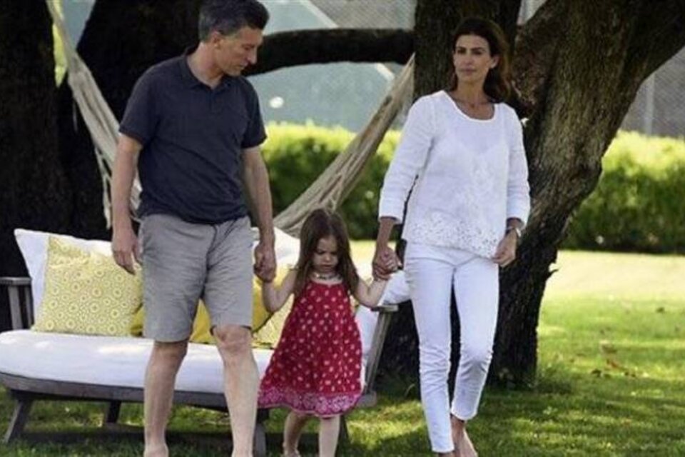 Macri junto a su esposa Juliana Awada y su hija Antonia. (Fuente: Télam)