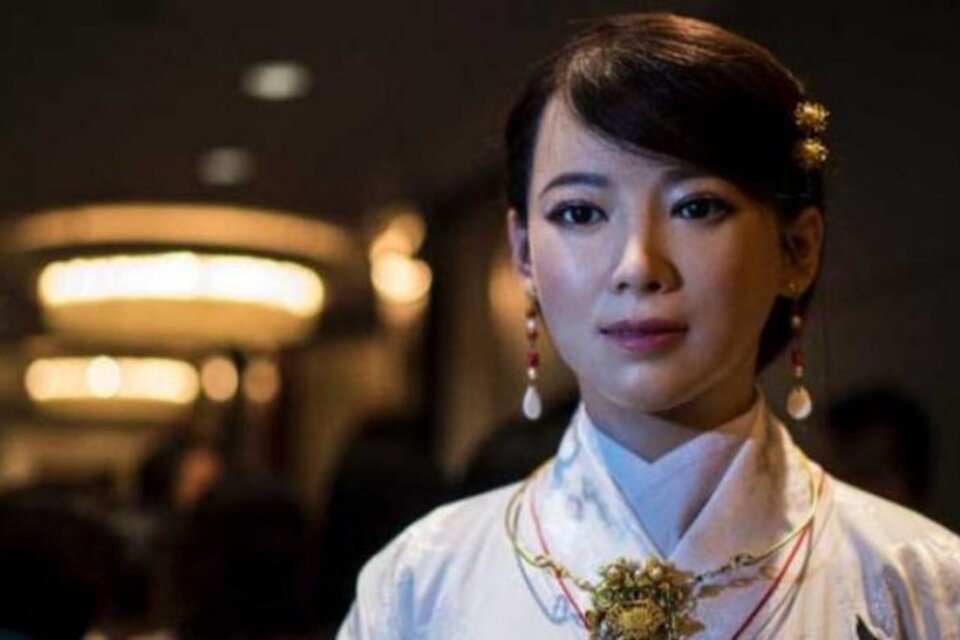 Jia Jia, el androide chino que puede entablar conversación. (Fuente: AFP)