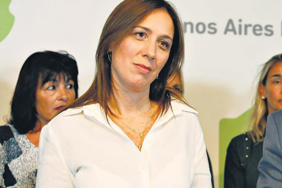 La gobernadora María Eugenia Vidal en la sede de la gobernación.