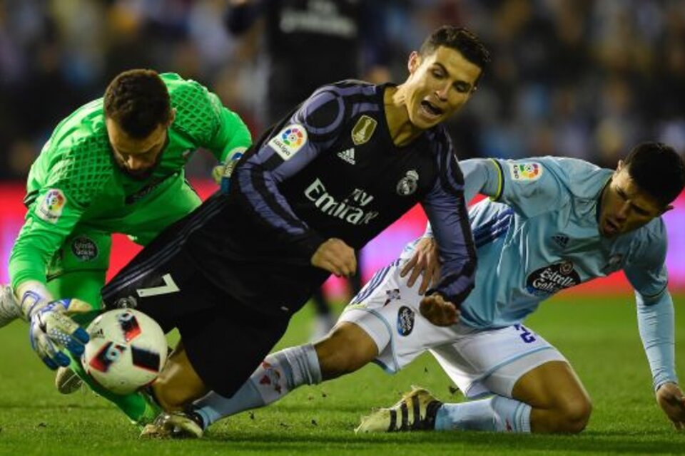 Cristiano Ronaldo fue determinante con dos goles ante el Celta. (Fuente: AFP)