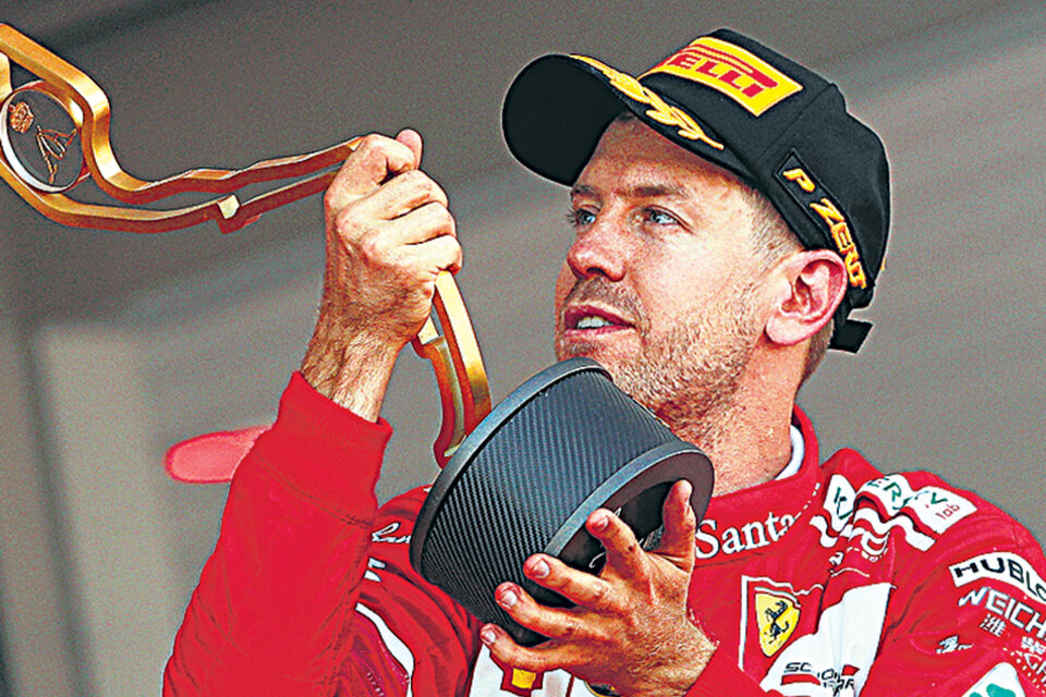 El alemán Sebastian Vettel (Ferrari). (Fuente: AFP)