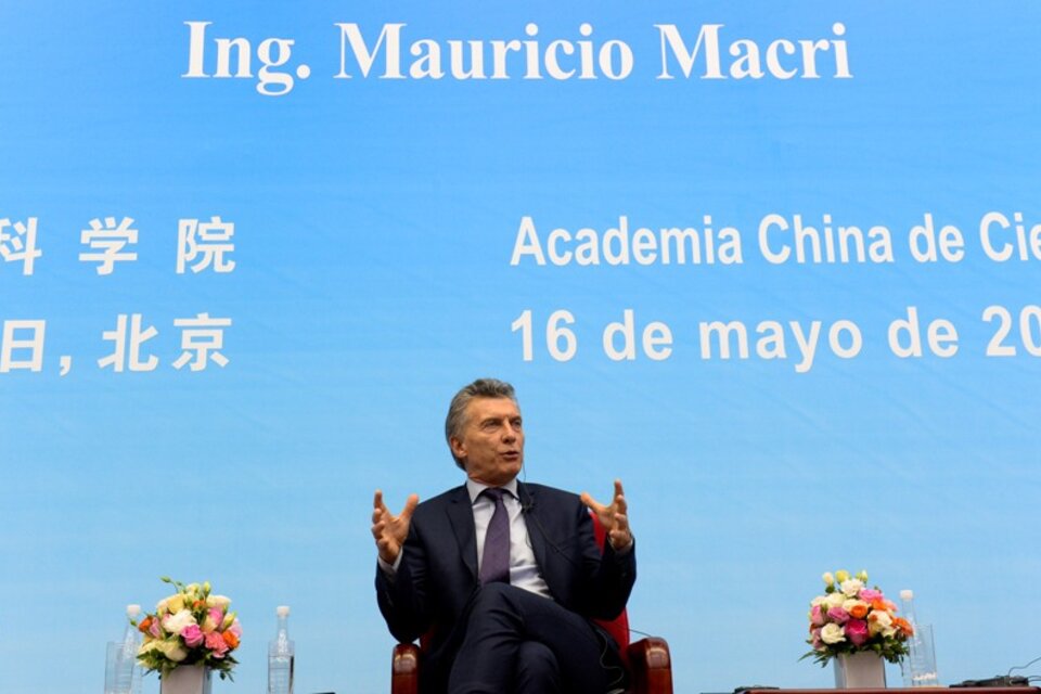 Macri estuvo hoy con empresarios y mañana se reunirá con Xi Jinping. (Fuente: Télam)