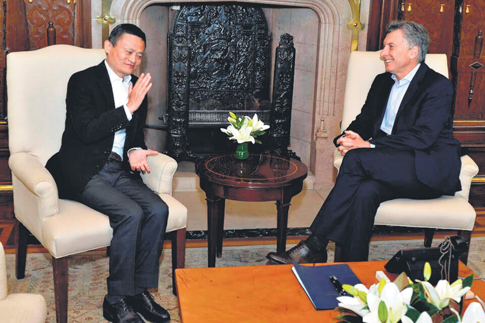 Jack Ma, fundador y chairman de Alibaba Group, se reunió con el presidente Mauricio Macri. (Fuente: DyN)