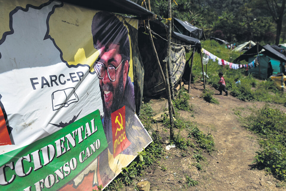 Campamento de las FARC en la zona veredal en Gaitania, departamento de Tolima. (Fuente: AFP)