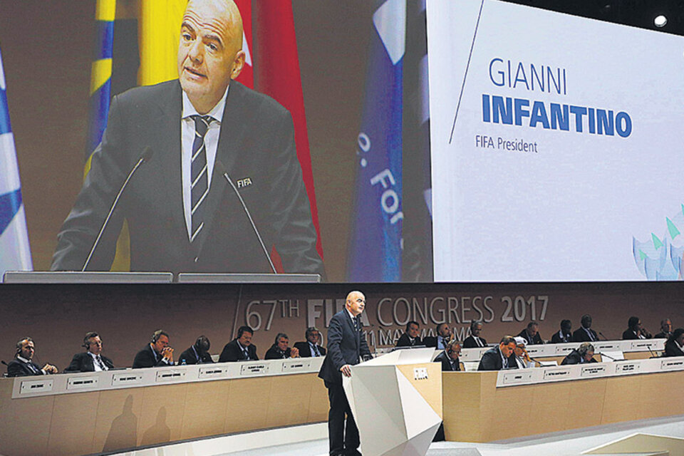 El ítalo-suizo Gianni Infantino, presidente de la FIFA. (Fuente: EFE)