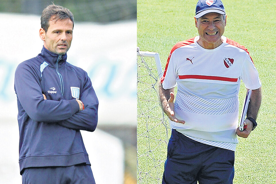Los DT Ariel Holan, de Independiente, y Diego Cocca, de Racing. (Fuente: Fotobaires)