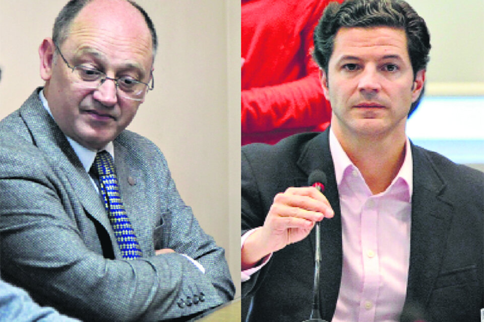 Albor Cantard (UCR) y Lucio Laspina (PRO), los elegidos en la Casa Rosada para encabezar la lista en Santa Fe. (Fuente: Télam)