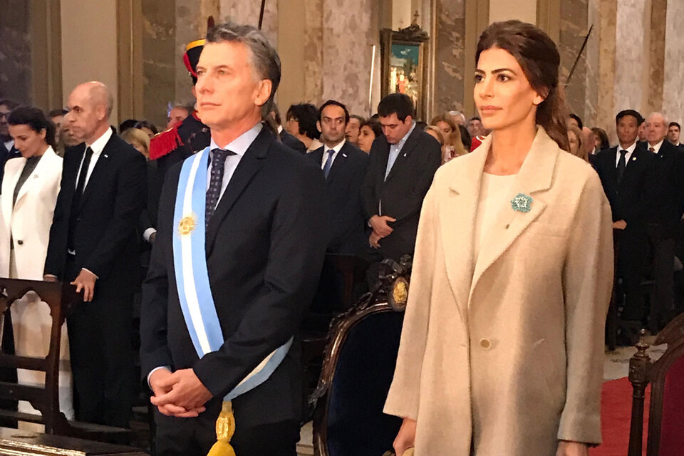 Macri escuchó a Poli junto a su esposa Juliana Awada. (Fuente: Presidencia de la Nación)