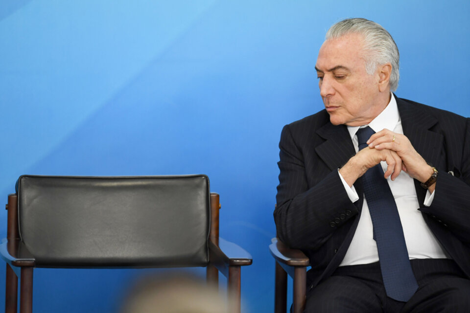 Temer es el primer presidente en ejercicio acusado formalmente por cargos de corrupción en la historia de Brasil. (Fuente: AFP)