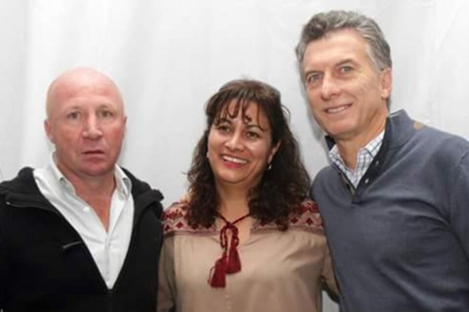 Leher, junto a Macri y Mac Allister en La Pampa. (Fuente: Radio Kermés)