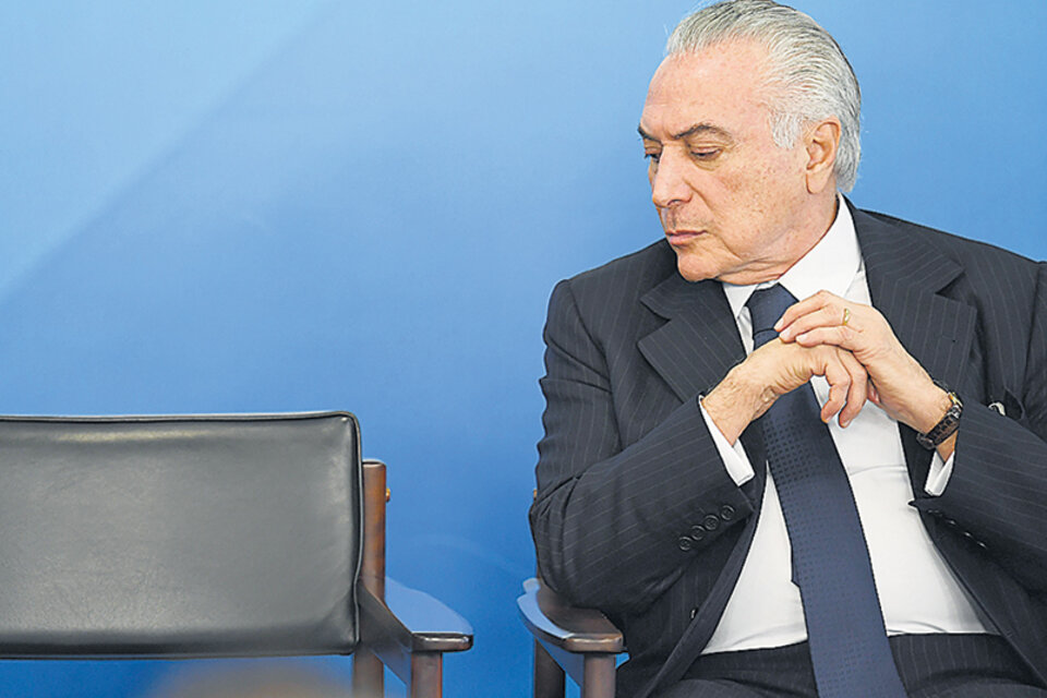 A pesar de su delicada situación política, Michel Temer afirmó ayer que nada lo destruirá. (Fuente: AFP)