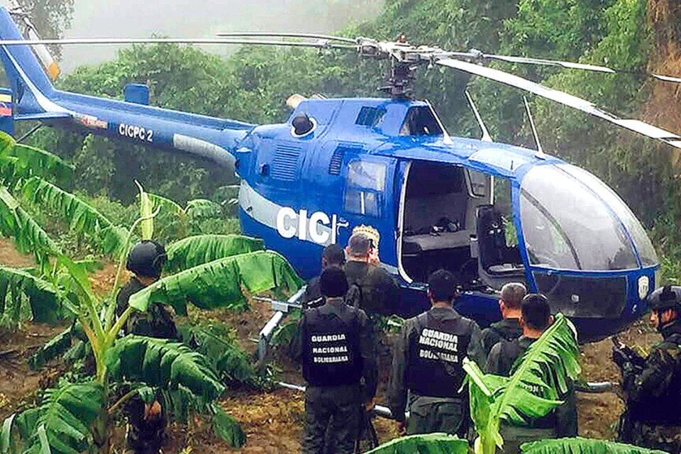 El helicóptero fue encontrado por autoridades venezolanas en el estado de Vargas, cerca de Caracas.