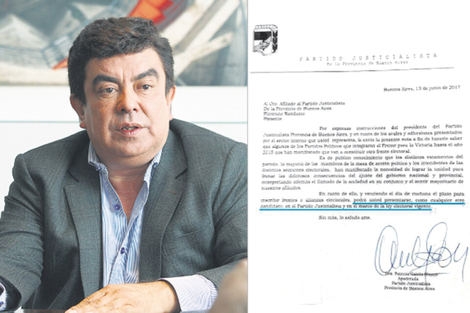 Fernando Espinoza, uno de los protagonistas de las negociaciones que incluyeron la carta enviada al sector de Randazzo. (Fuente: Bernardino Avila)