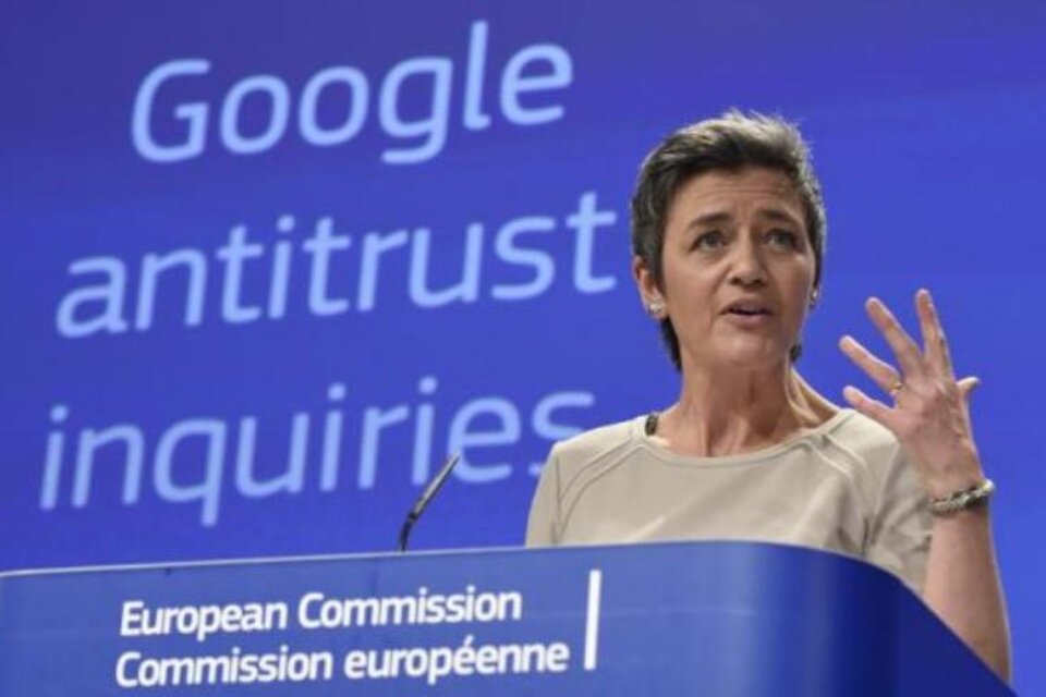 Margrethe Vestager, la responsable de imponer la multa a Google. (Fuente: AFP)