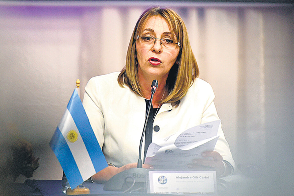 La procuradora general de la Nación, Alejandra Gils Carbó. (Fuente: AFP)