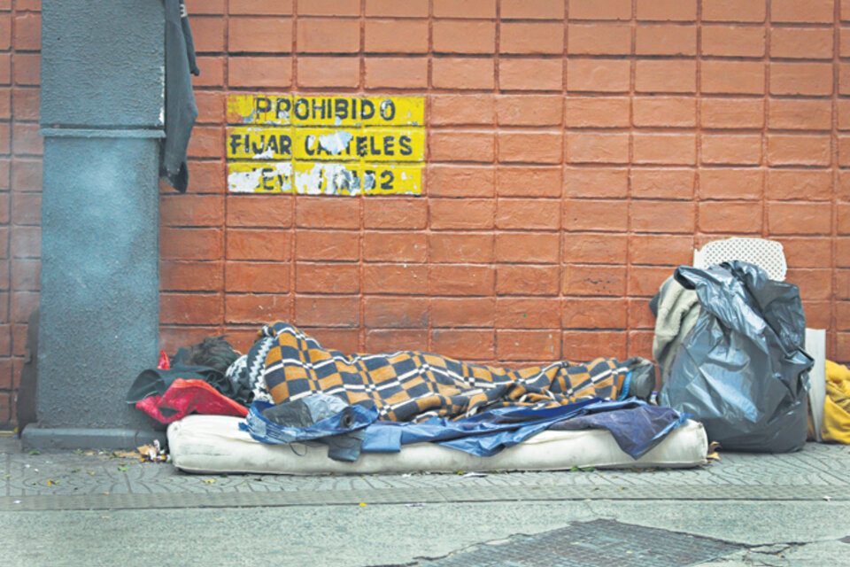 Para el gobierno porteño hay 1066 personas carenciadas en la calle. (Fuente: Sandra Cartasso)