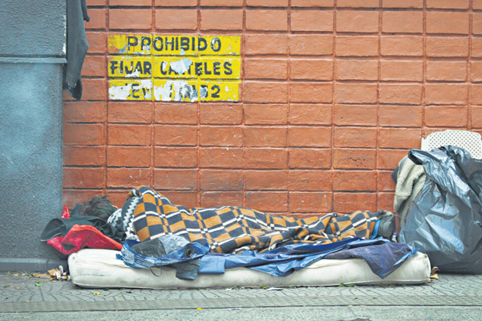 Para el gobierno porteño hay 1066 personas carenciadas en la calle. (Fuente: Sandra Cartasso)