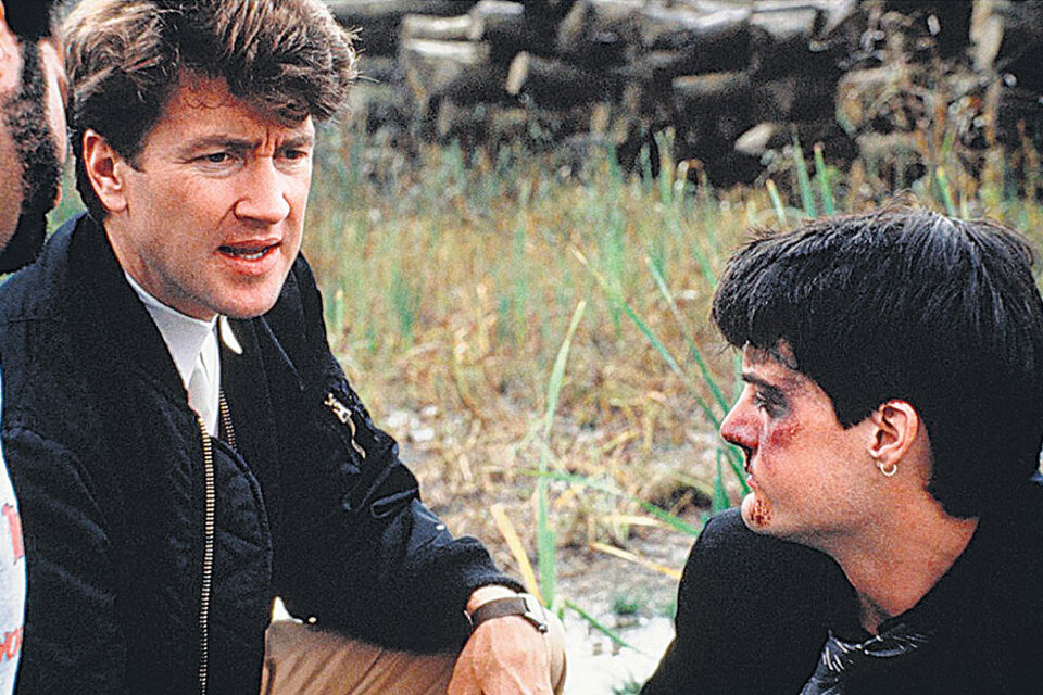 Lynch y Kyle MacLachlan en 1986, en el set de Terciopelo azul, un film esencial del director.