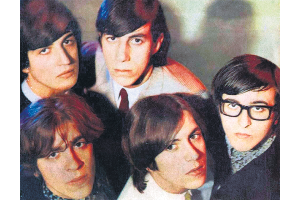 Los Gatos en la portada del primer disco, cuando todo estaba por hacerse en el rock argentino.