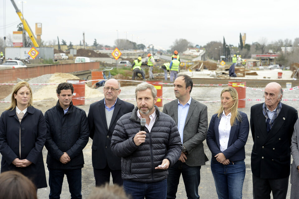 Frigerio hizo campaña con las obras en la avenida Circunvalación como telón de fondo. (Fuente: Andres Macera)