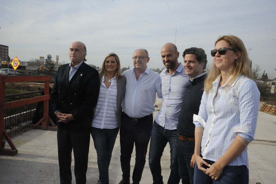 El ministro de Transporte recorrió ayer la obra junto a candidatos a diputados. (Fuente: Alberto Gentilcore)