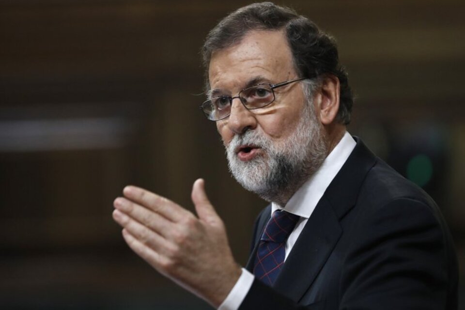 El presidente del gobierno español, en la sesión de hoy. (Fuente: EFE)