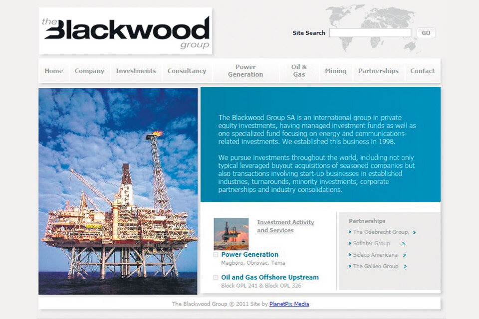 La presentación de Blackwood, el fondo de inversiones de Odebrecht y Macrì.