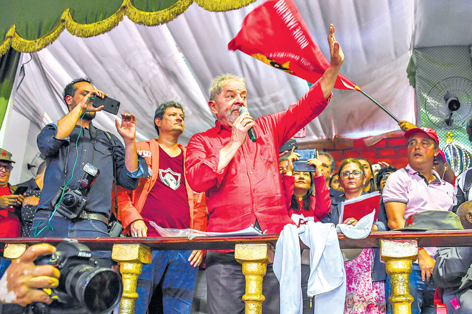 Días atrás, Lula participó de un congreso de la Central Unica de Trabajadores en Río. (Fuente: AFP)