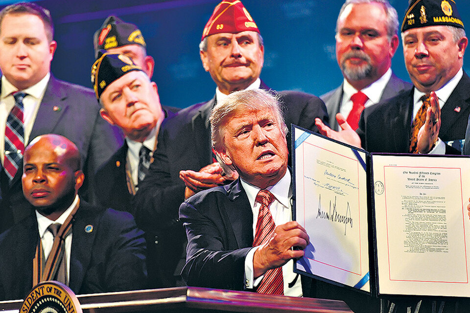 Trump habló frente a la convención de la Legión Americana, la mayor organización estadounidense de veteranos de guerra.