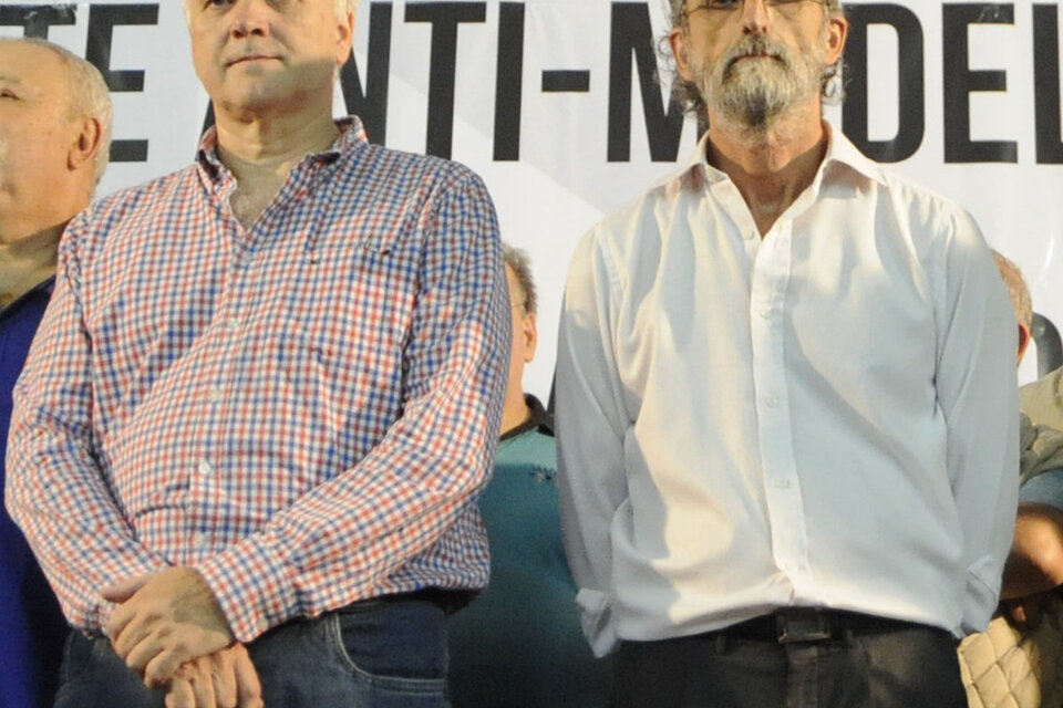 Botto y Layús, dos miembros del Movimiento Sindical Rosario.