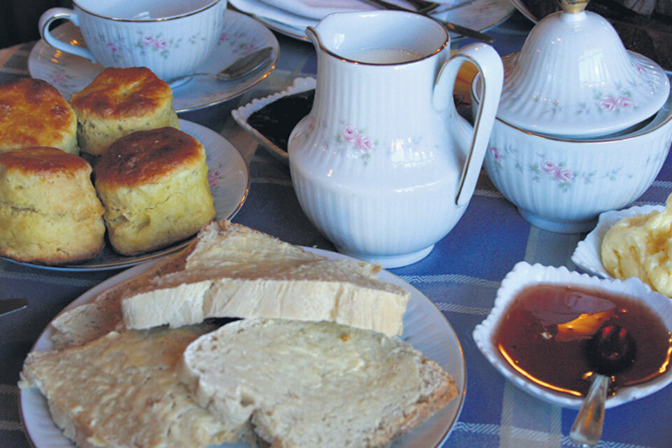 El té galés, un clásico de la merienda en Trevelin.