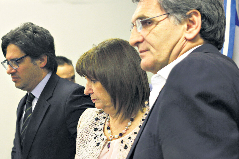 Germán Garavano y Claudio Avruj junto a Patricia Bullrich (Fuente: Soledad Quiroga)