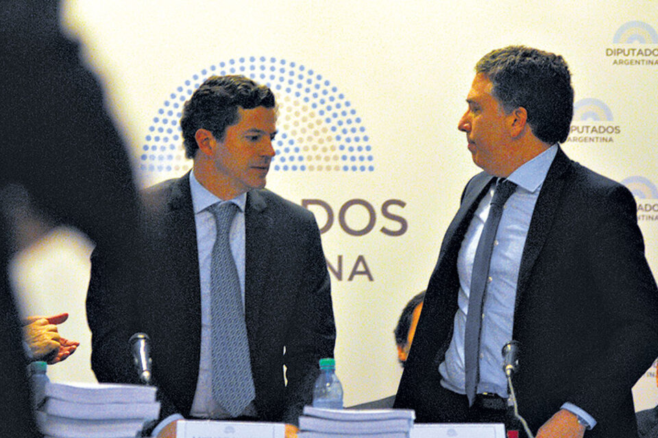 Nicolás Dujovne presentó el Presupuesto en Diputados. Luciano Laspina, titular de la comisión receptora. (Fuente: Sandra Cartasso)