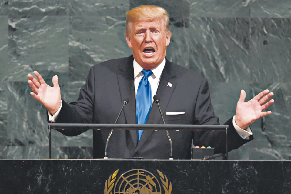 Trump dijo ante la Asamblea de la ONU que Estados Unidos necesitaba cuidar primero a sus propios ciudadanos. (Fuente: AFP)